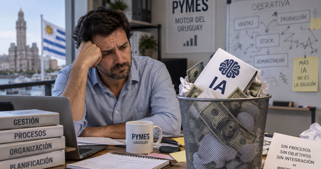 Las pymes uruguayas desperdician presupuesto al comprar inteligencia artificial sin ordenar su operativa