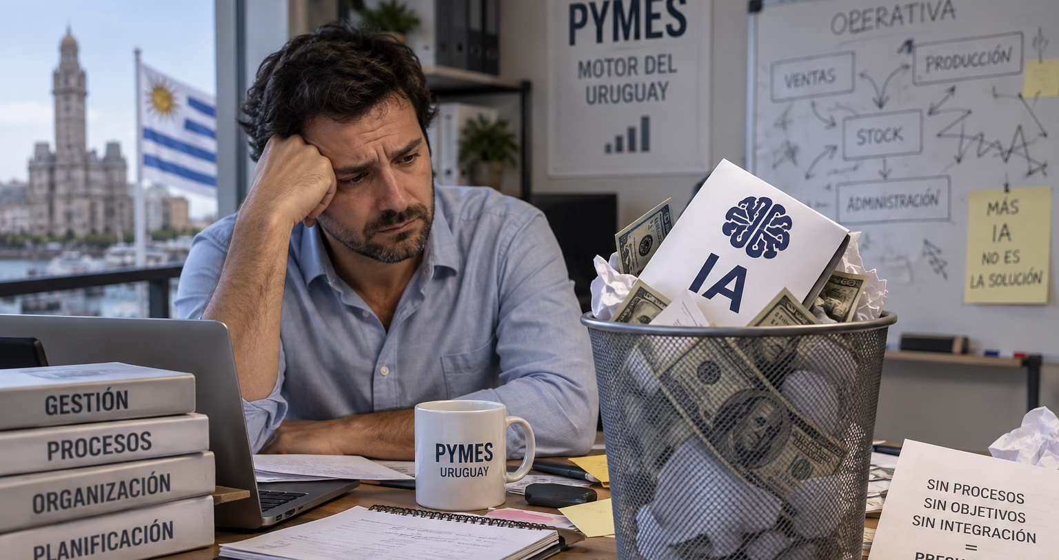 Las pymes uruguayas desperdician presupuesto al comprar inteligencia artificial sin ordenar su operativa