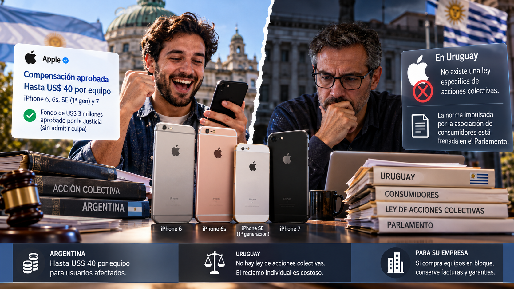 Acciones colectivas en Uruguay: por qué no hay reclamo a Apple